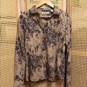 Natural Reflections Brown Floral Shirt